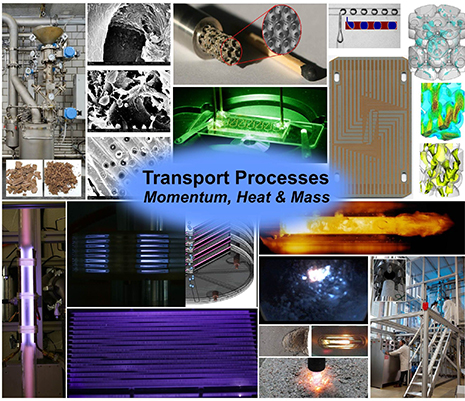 Research fields at the Transport Processes and Reactions Laboratory